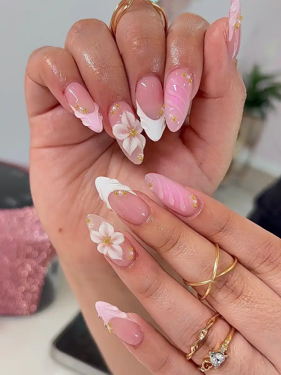 Bridal Bloom Nails Style Thumbnail 2