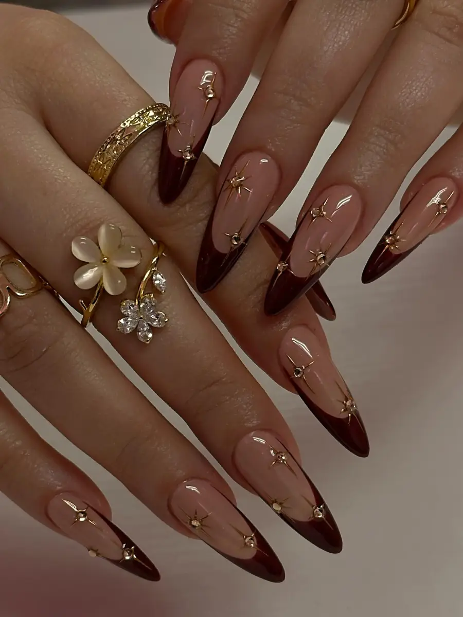 Midnight French Nails Style Thumbnail 2
