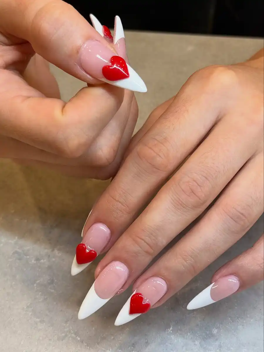 Sweetheart French Nails Main View