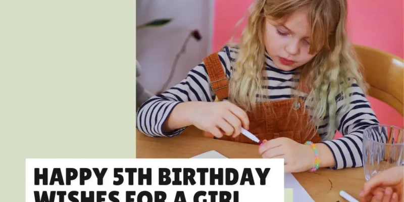Happy 5th Birthday Wishes for a Girl